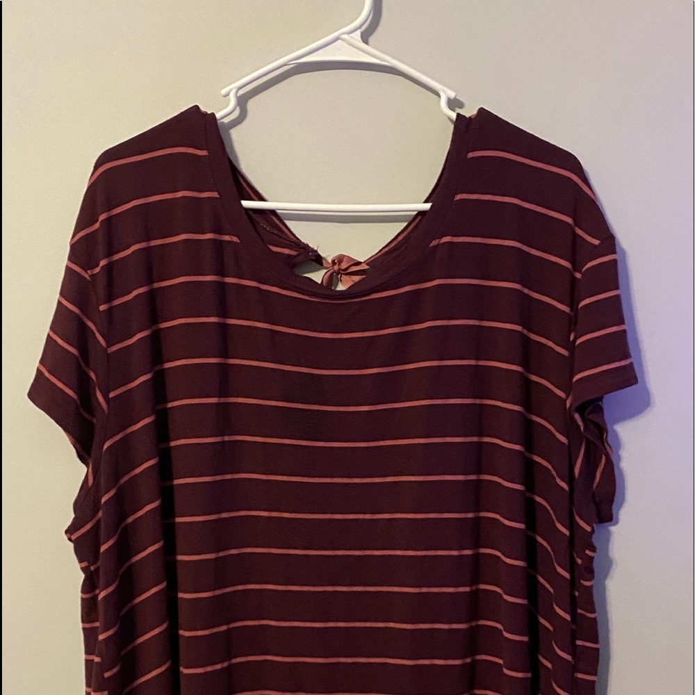 Ladies Striped Short Sleeve Top